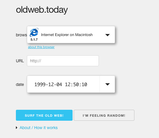Oldweb.today покажет каким был Интернет в прошлом